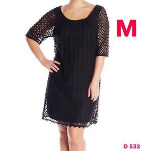 New Blu Sage Elbow Sleeve Lace Shift Dress